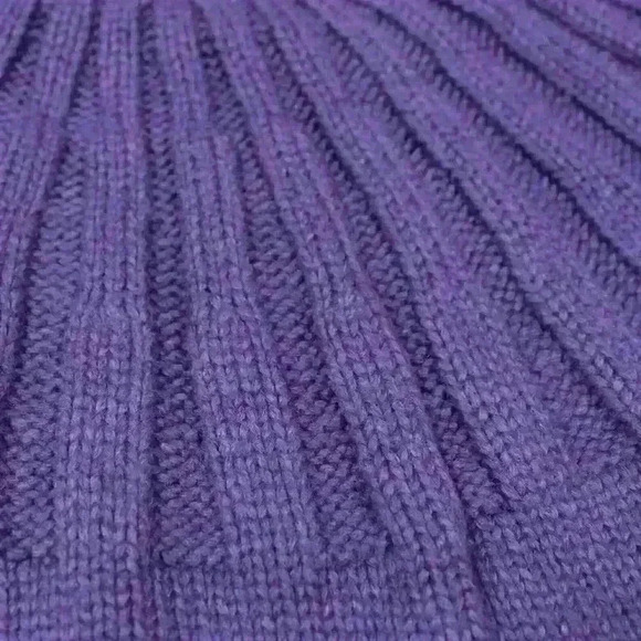 MARINE LAYER Royal Purple Knit Sweater Pleated Neck Merino Wool Women Small - Picture 7 of 12